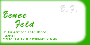 bence feld business card